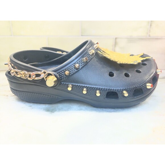 CROCS x VIVIENNE TAM Gold Embellished Clogs  NEW IN Box W7 - Picture 4 of 12